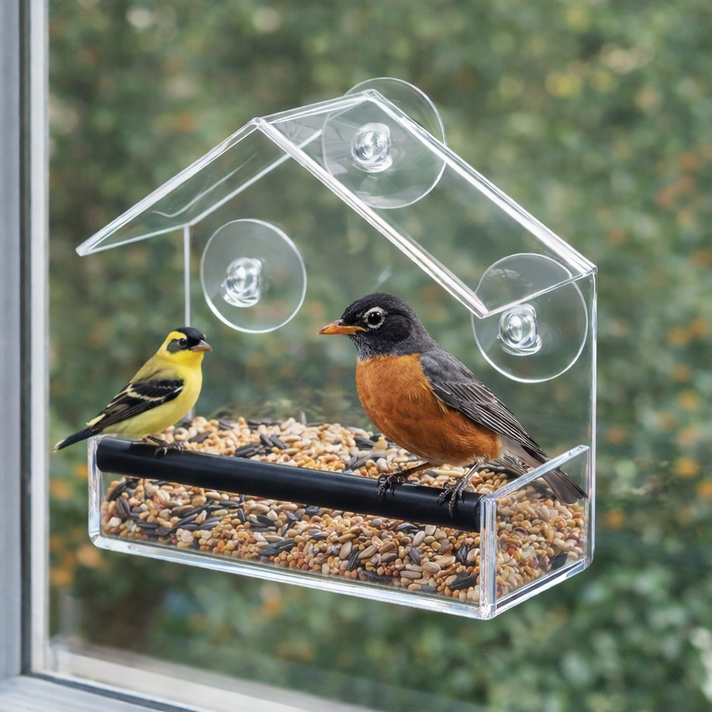 Window bird feeder